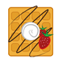 Meniu strawberry waffles